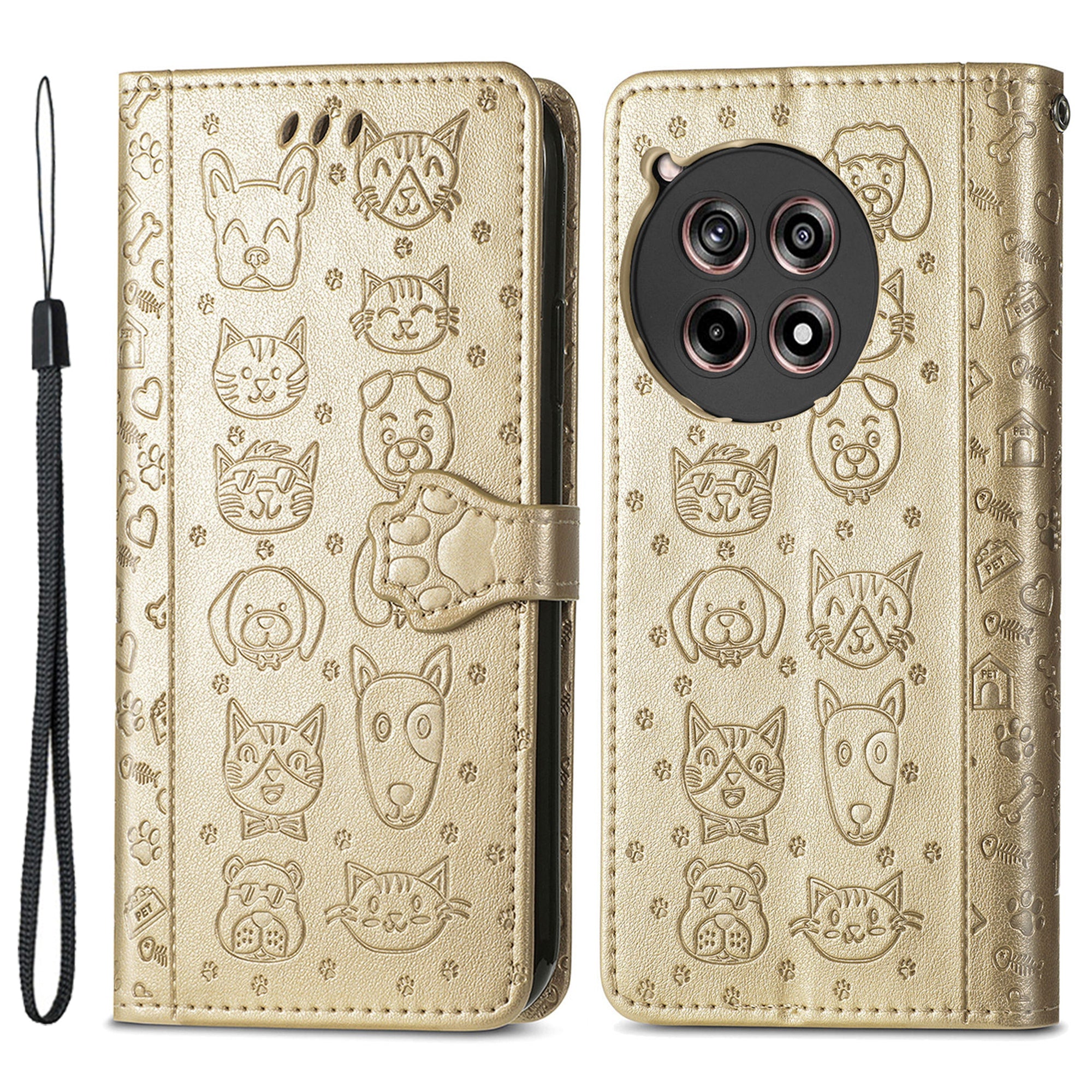 For OnePlus Ace 3 5G / 12R 5G Case PU Leather Cat Dog Pattern Magnetic Flip Phone Cover For OnePlus Ace 3 5G / 12R 5G Case PU Leather Cat Dog Pattern Magnetic Flip Phone Cover